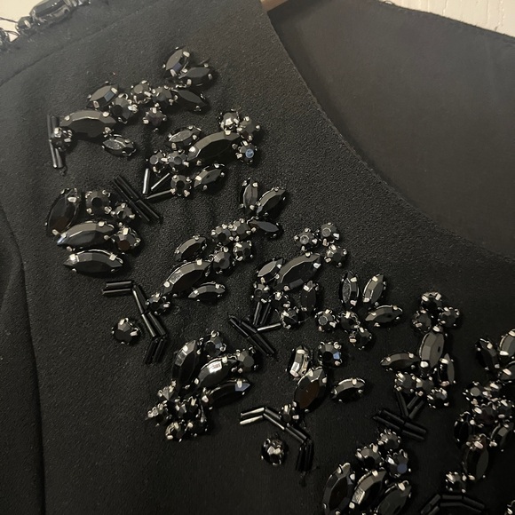NWT J. Crew Embellished Black Shift Dress Sz 4 - Picture 7 of 11